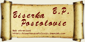 Biserka Postolović vizit kartica